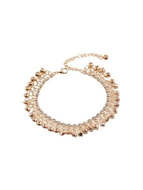 Gold Beaded Fringe Anklet - Women Jewelry